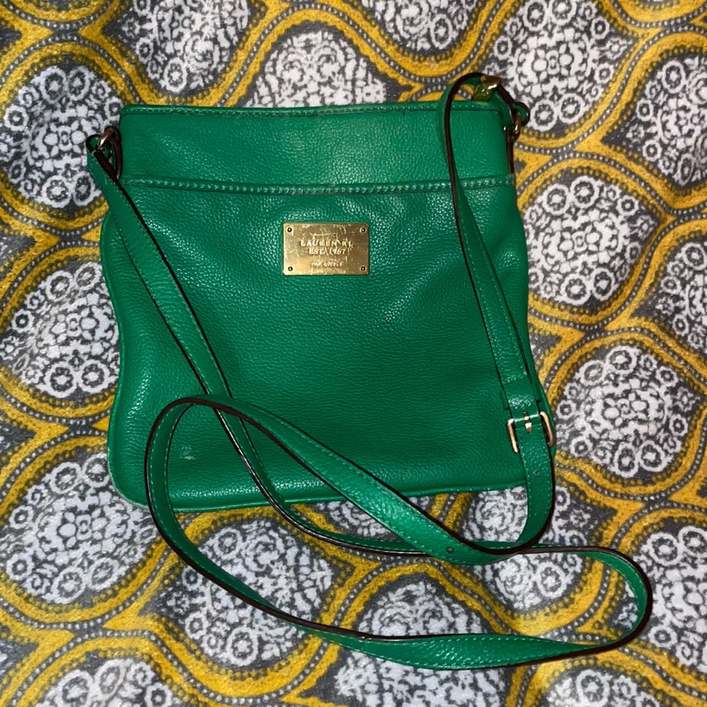 Green Ralph Lauren leather crossbody